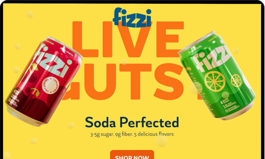 Modern Soda Brand Website