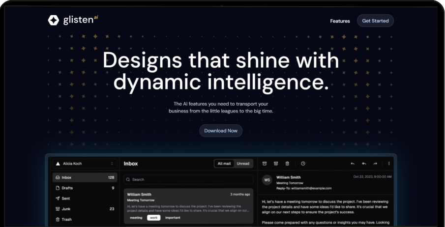 Modern Dark AI Website